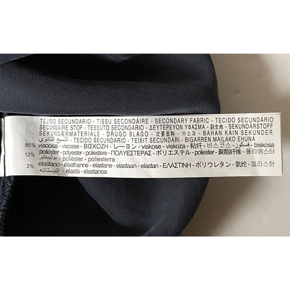 Stradivarius Tube Top Womens Large Steel Blue Asymmetrical Smocked Back NWT - Picture 12 of 16